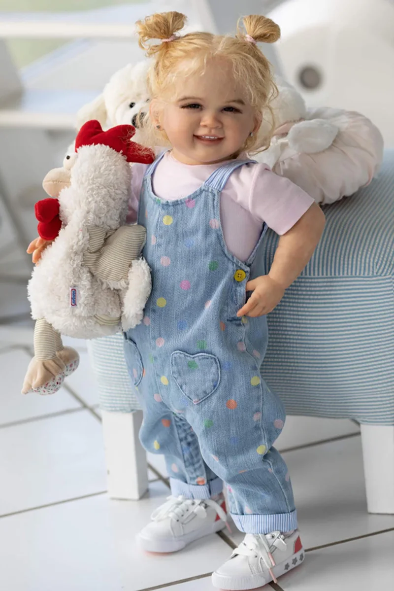 28inch with Eyes and Cloth Body Already Painted Kits/Unpainted Kit Reborn Renata Doll Soft Vinyl Fresh Color DIY Doll Part