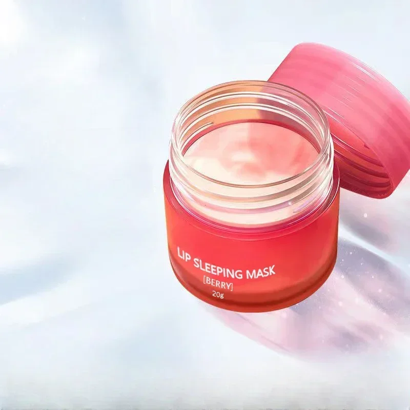 เกาหลีใต้ Lip Sleep Mask Night Sleep Maintenance Moisturizing Lip Gloss Bleach Cream Nourishing Lip Care สตรอเบอร์รี่