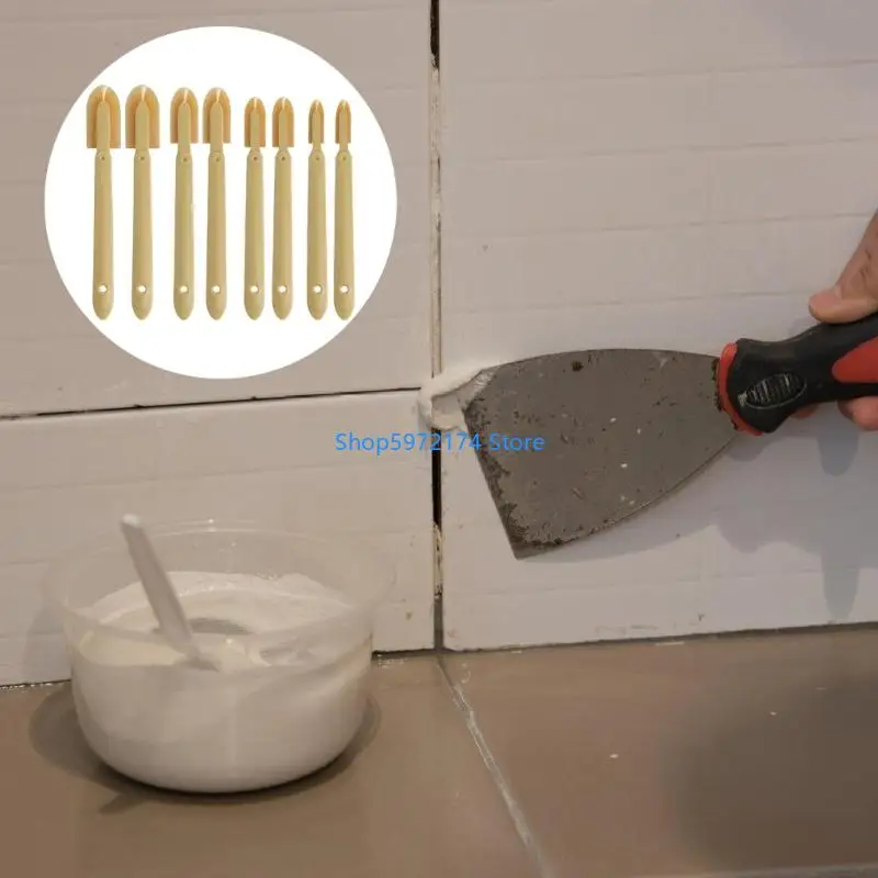 Y3NB Pack of 8 Easy Wash Silicone Caulking Tool Set Water Rinsable for Quick Cleaning