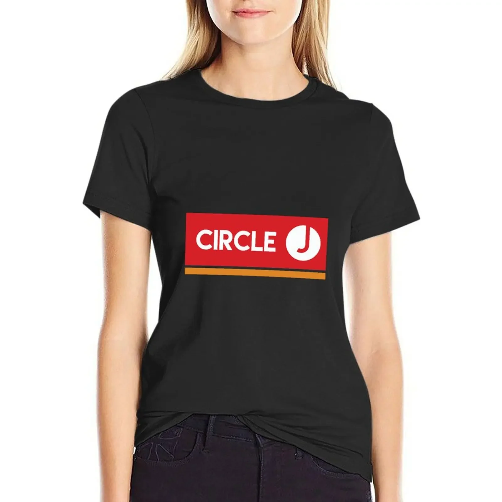 

Circle J T-Shirt Blouse customs design your own animal print shirt for girls sublime t-shirts for Women loose fit