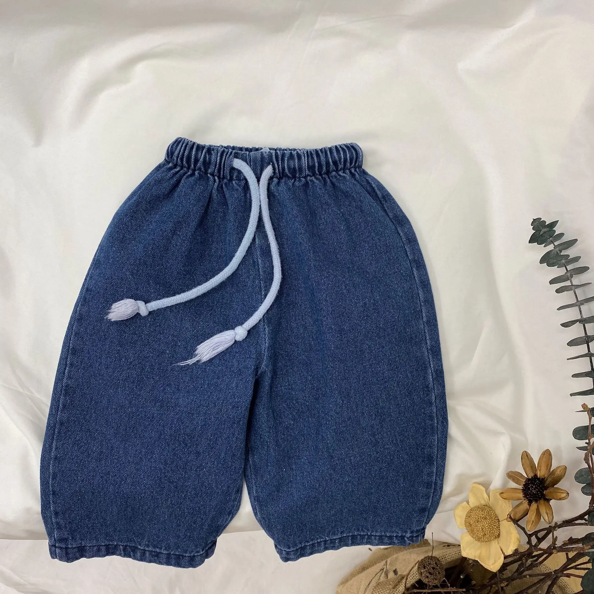 

kids pants 2024 new autumn baggy jeans fashion korean casual wide leg cowboy