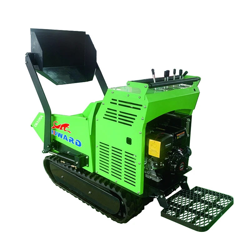 Customized Tracked Mini Dumper 0.5Ton Low Price LANWARD Multifunctional Garden Gasoline Crawler 500kg Mini Dumper  Manufacturer