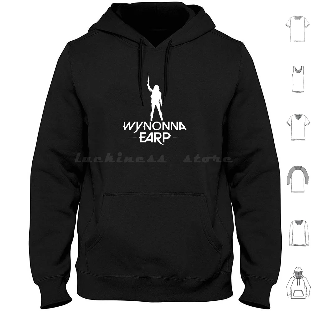 Wynonna Earp Silhouette-White Hoodies Long Sleeve Wynonna Earp Wayhaught Earper Melanie Scrofano Katherine Barrell Kat