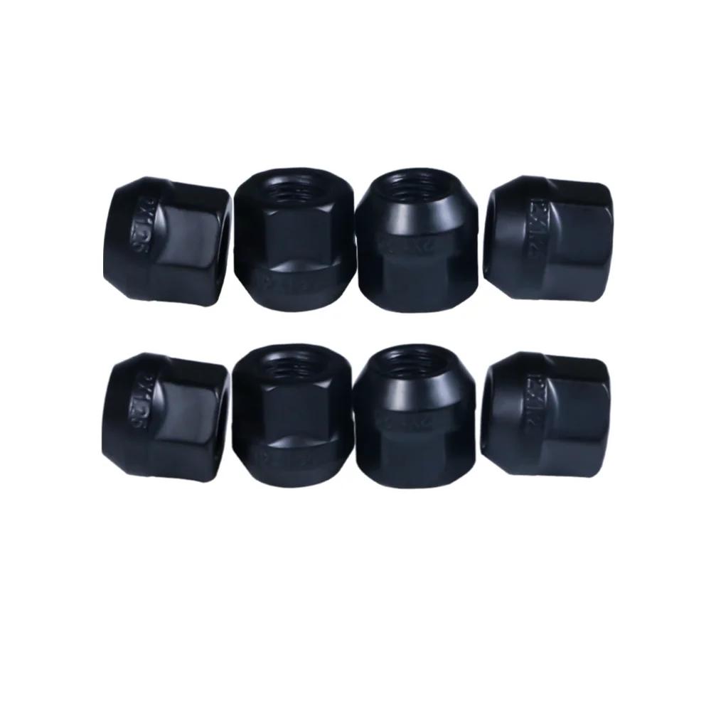 Black wheel nuts  height 21mm  Car Lug Nut m12x1.5    m12x1.25 lug nuts Car Open End Lug Nuts key 19mm
