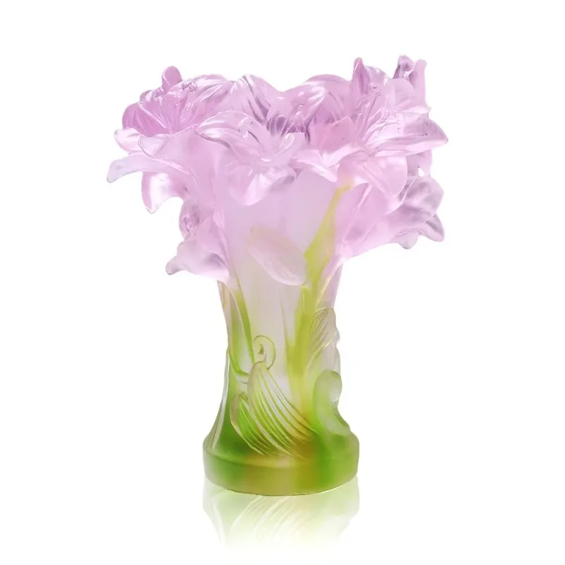 16cm Handmade Crystal Flower Incense Burner Lost Wax Casting Embossed Carved Die-cut Printed Stylish Home Decor Aroma Ornament