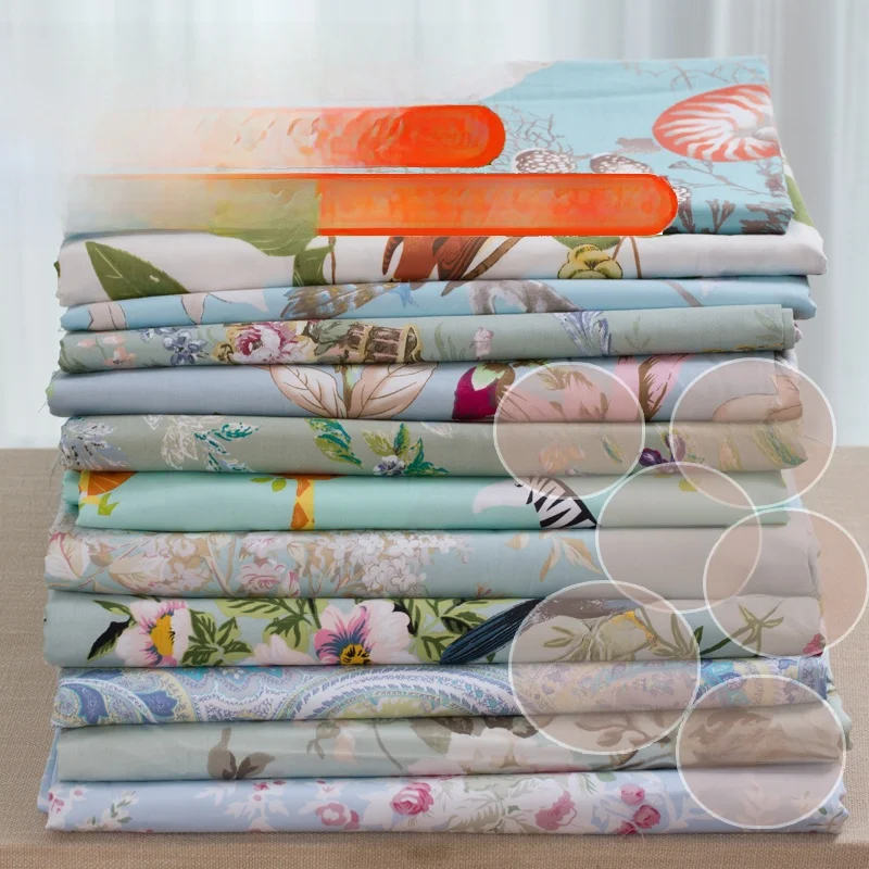 قماش ساتان سميك من القطن المخملي طويل الألياف بعدد خيوط 60، عرض 2.8 متر، قماش منزلي، وسادة إسفنجية، مواد للحرف اليدوية