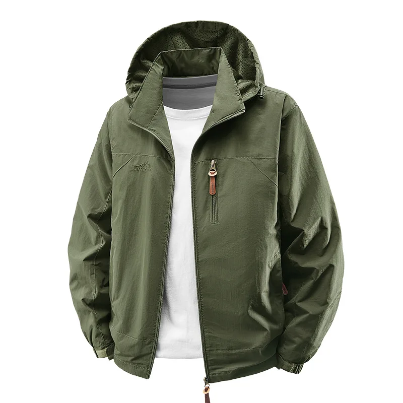 

Autumn And Winter Outdoor Single-layer Waterproof And Windproof Jacket Men's Hooded Casual Jacket Sports Mountaineering Suit