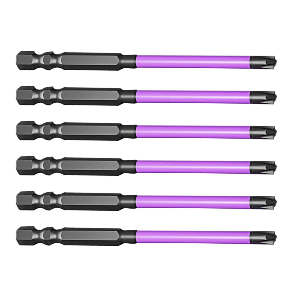 

Electrician Tools 6pcs Screwdriver Bit Set with Magnetic Grip for Cross and Slotted Applications for Daily Use