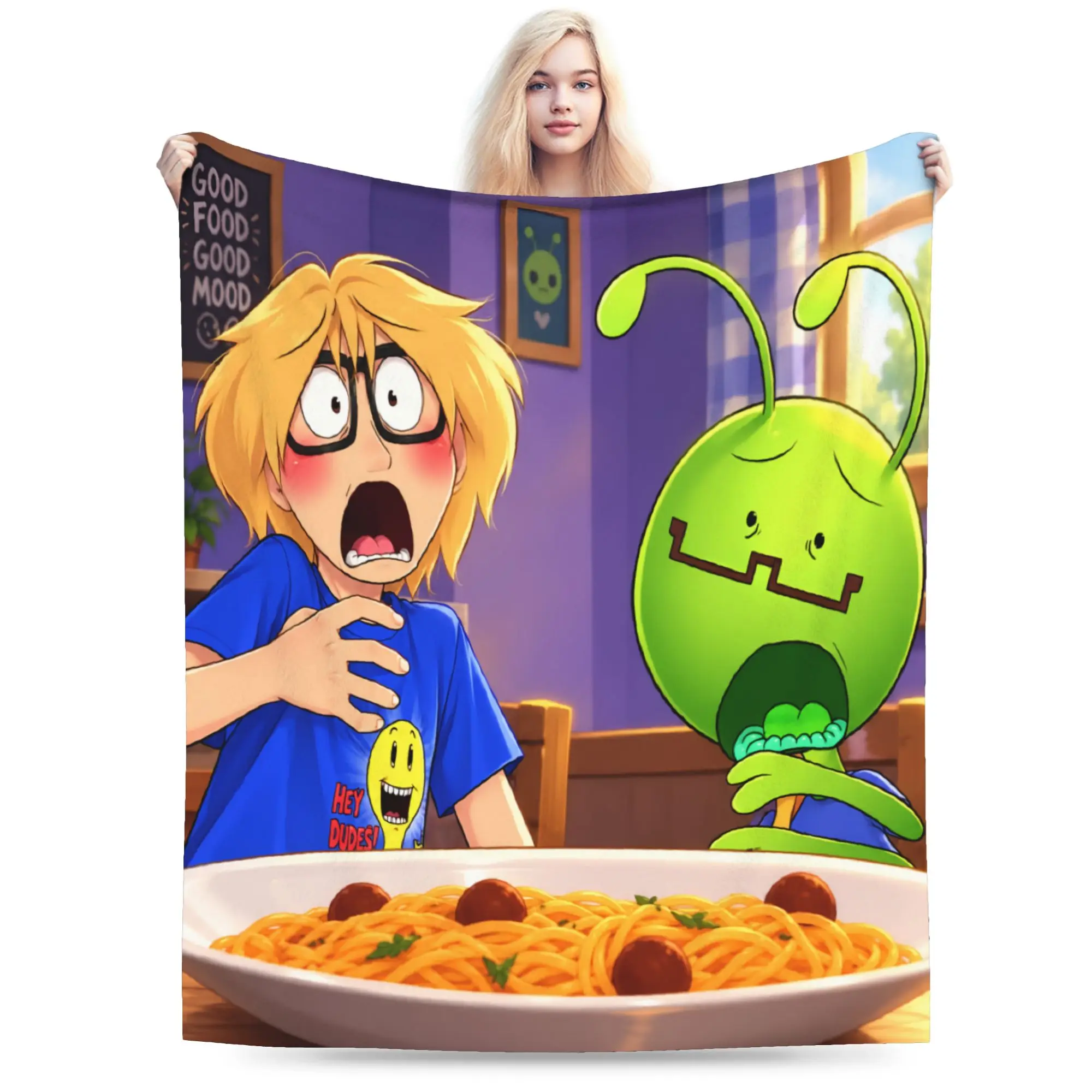 F-Fact A-Attack Adventures Blankets Coral Fleece Plush  Cozy Lightweight Thin Throw Blanket for Sofa Bedding Throws