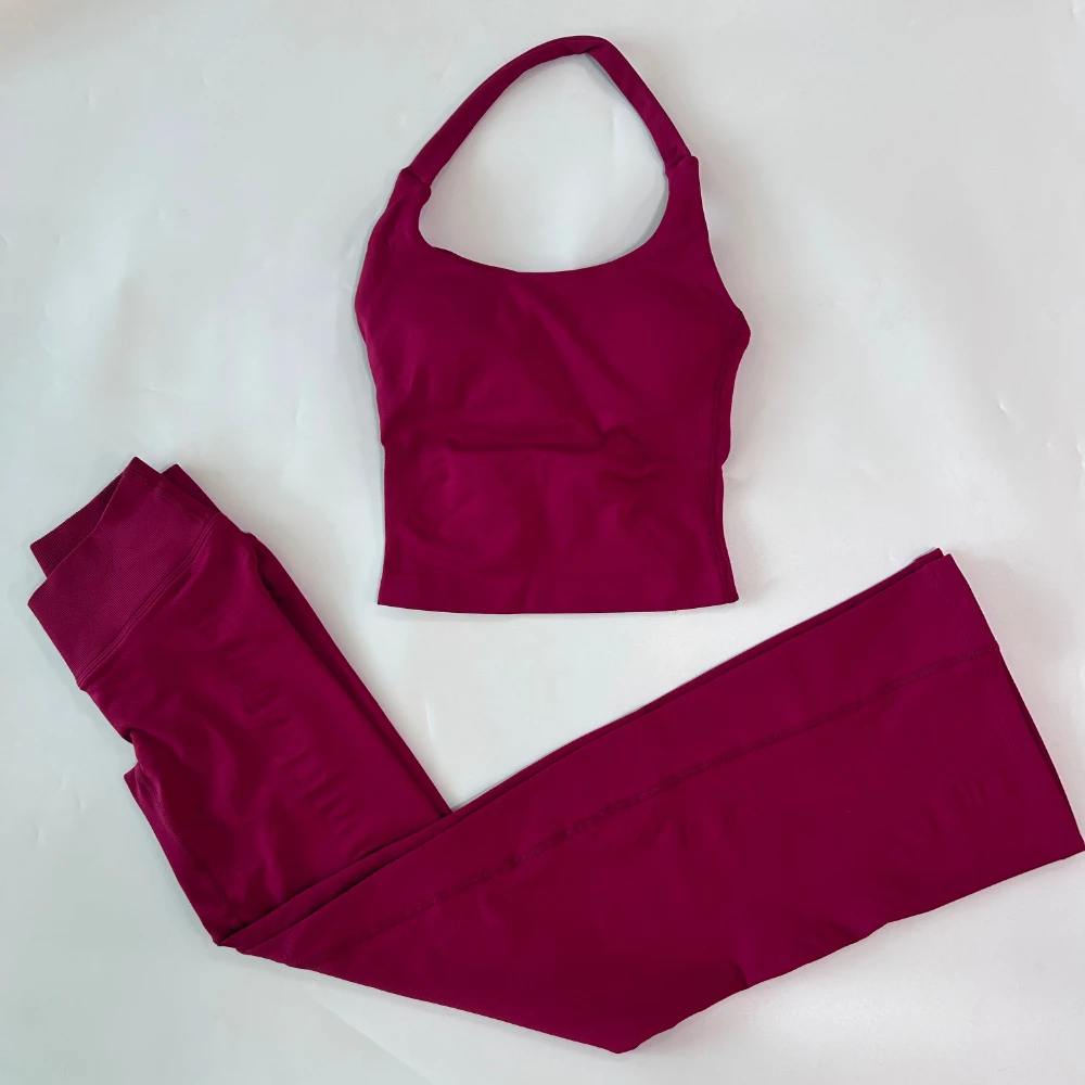 Pericic 2-teiliges Set mit ausgestellten Leggings, Damen Gym Tanktops, Trainingsanzug, Fitnesskleidung, Workout-Set, Gym-Outfit, Yoga-Set – Detail 20
