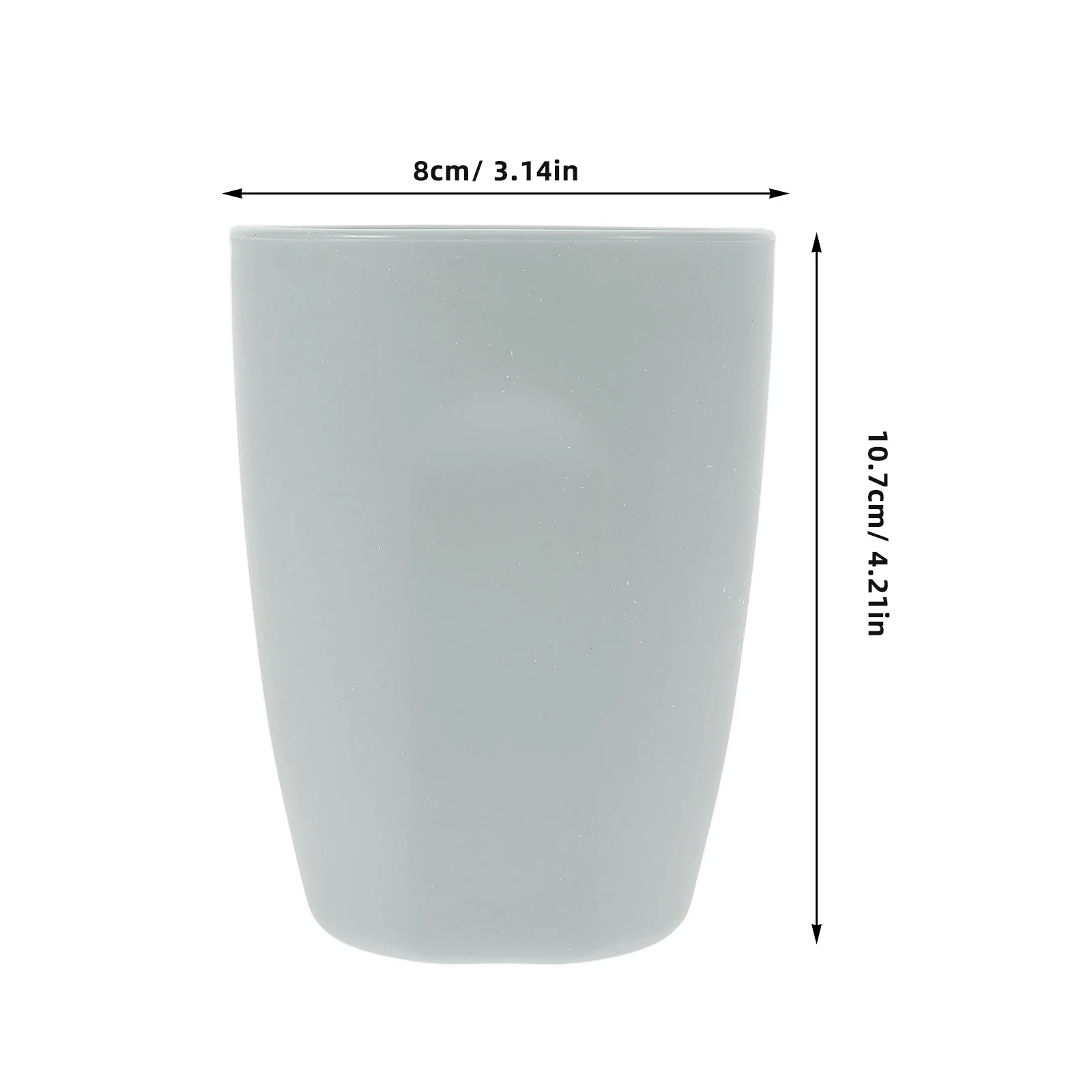 Copo de escova de dentes azul portátil, copo redondo simples de plástico para banheiro, copo de lavagem de boca para viagem, uso elegante para casal