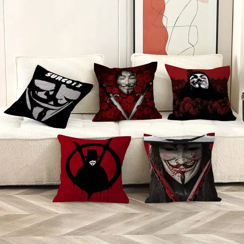 1pc Movie V For V-VendettaS Pillow Anime Pillow Sofa Bed Head Pillow Cover Cushion Cover 45x45 Cm Fashion
