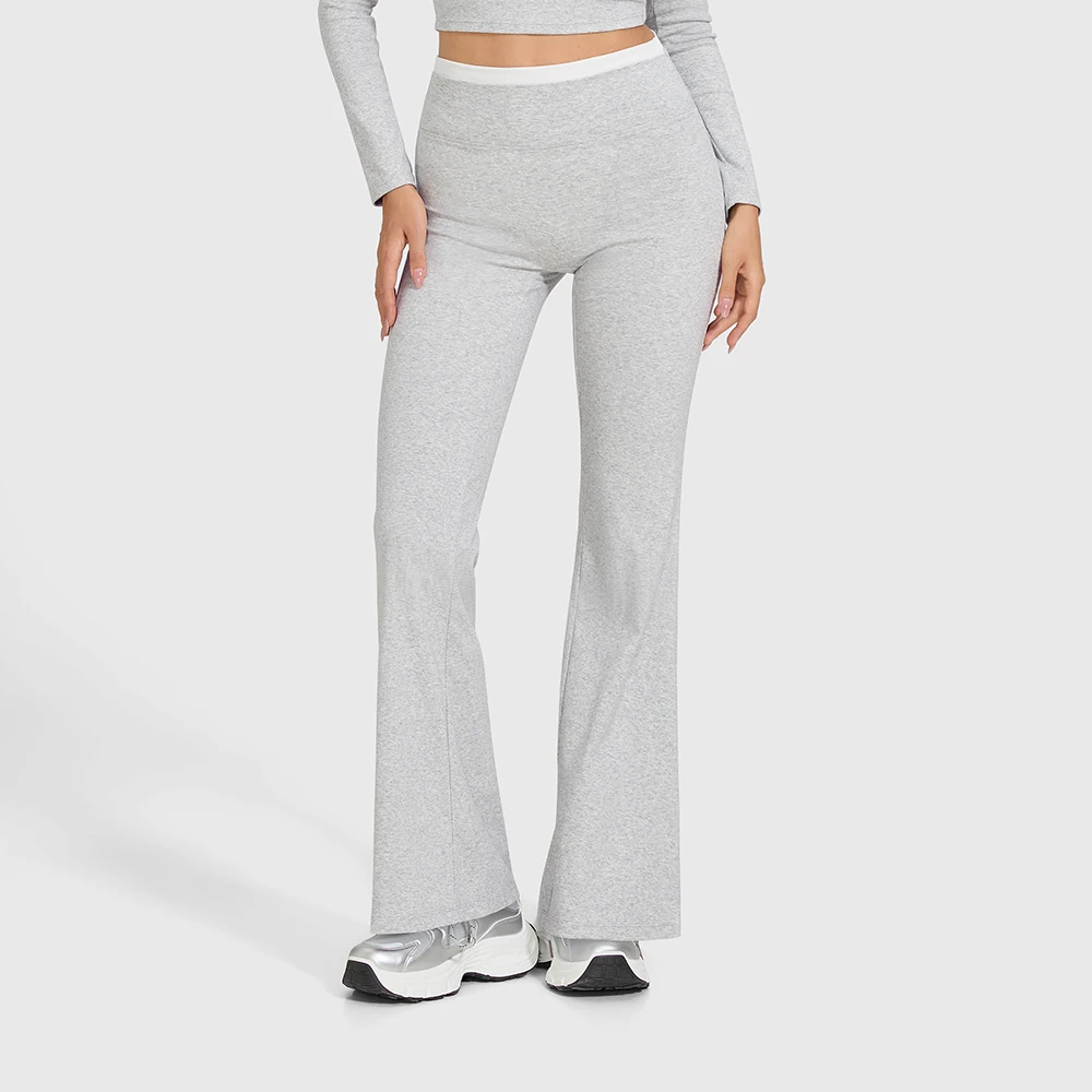 

Повседневные прямые спортивные брюки для женщин, расклешенные брюки для йоги с низкой посадкой, одежда для подростков к школе, повседневные брюки для девочек