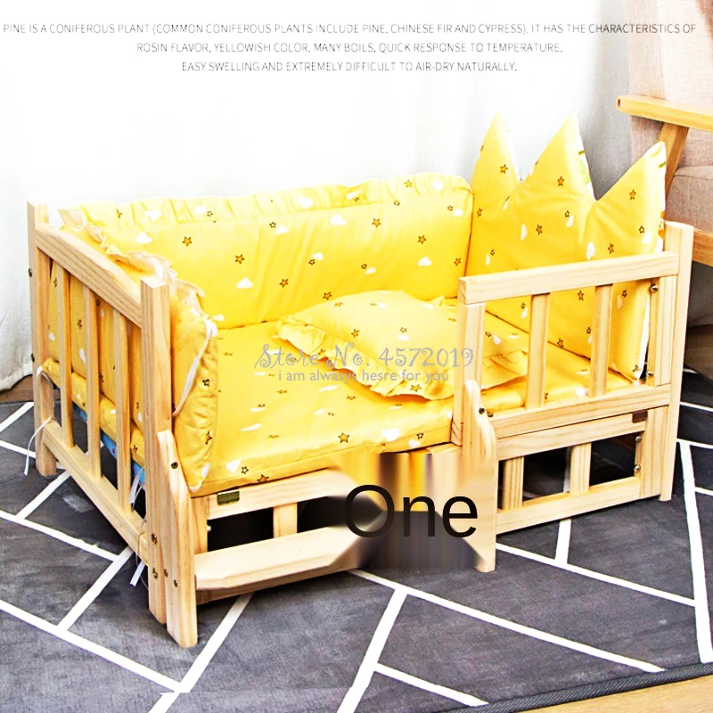 

Dog Bed Pet Bed Three-piece Bedding Mattress Pillow Bed Wai