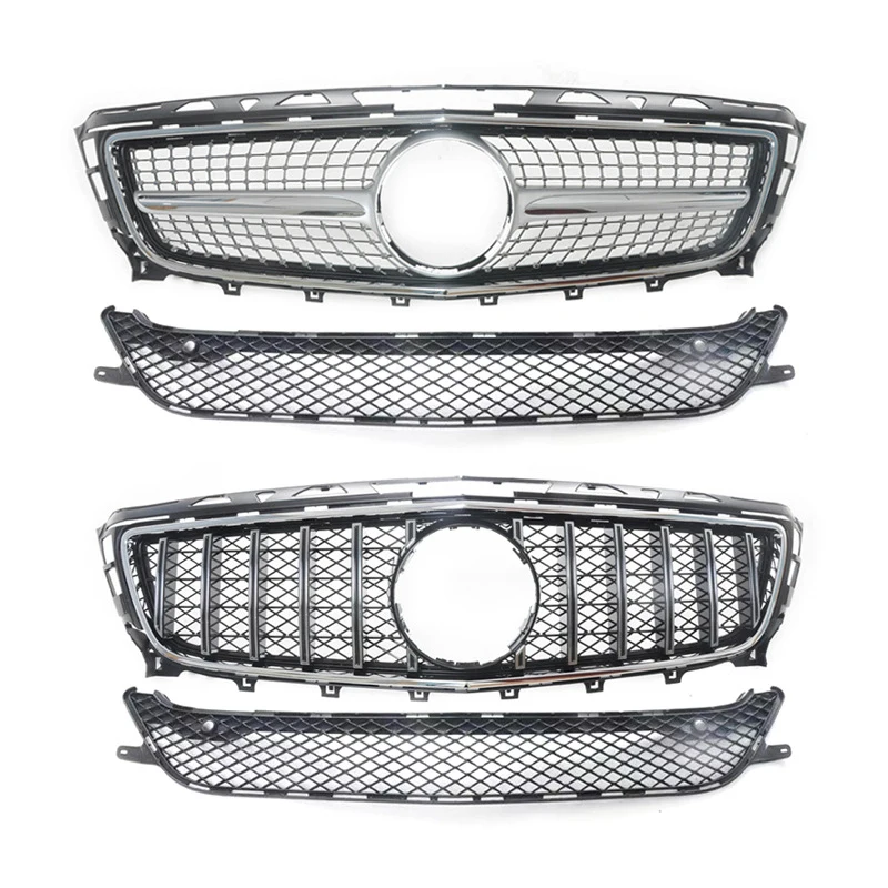 Suitable For Mercedes-Benz W218 12-18, Starry Sky , CLS-Class Vertical Stripe GT Modified Front Grille