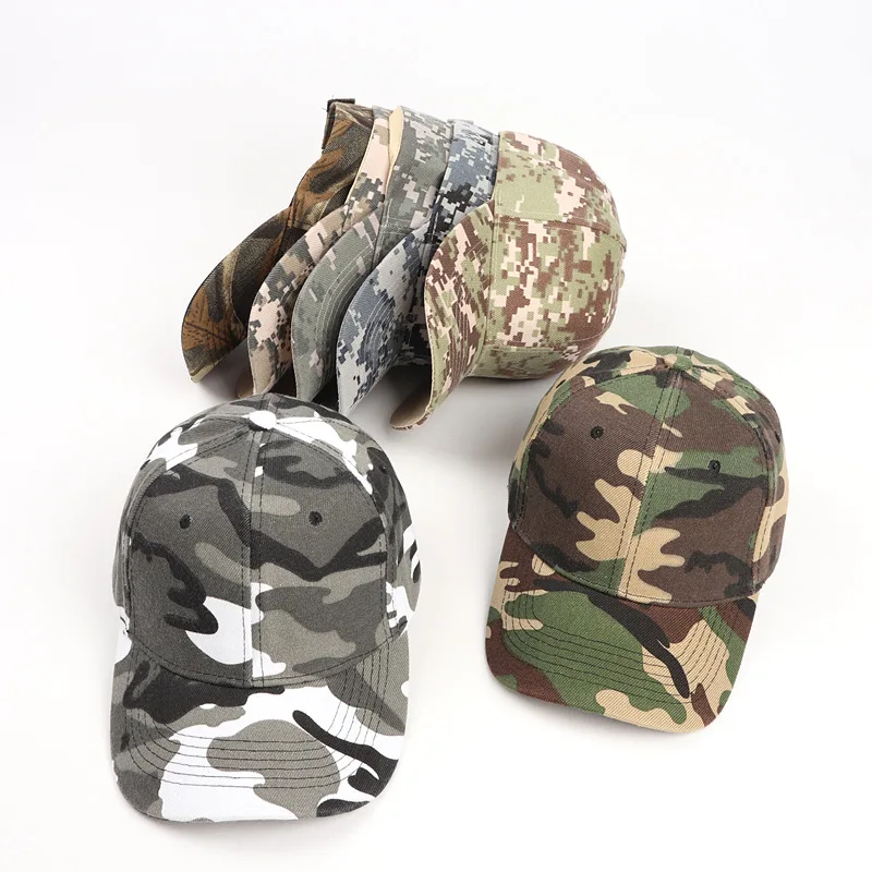 Adjustable Baseball Cap Tactical Summer Sunscreen Hat Camouflage Military Army Camo Airsoft Hunting Camping Hiking Fishing Caps