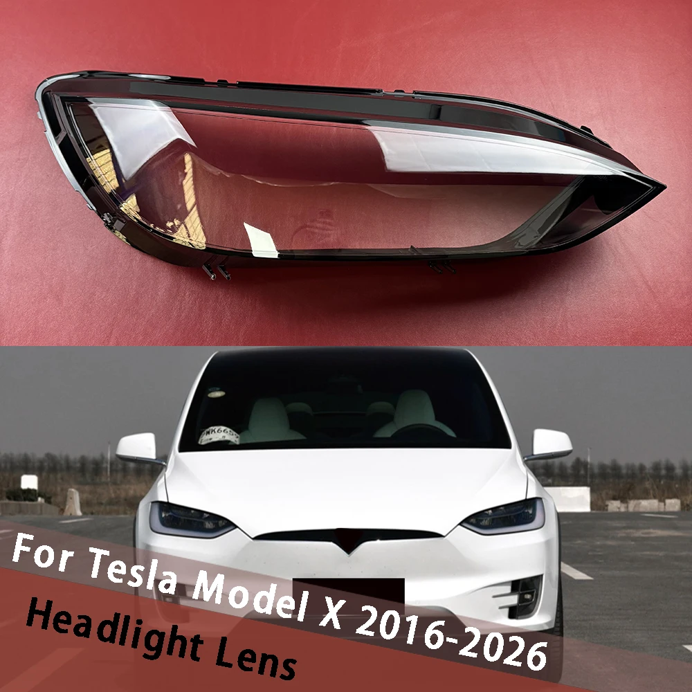 

For Tesla Model X 2016-2026 Car Headlamp Shell Headlight Cover Head Lamp Lens Housing Shade Lampshade Replace Original Lens