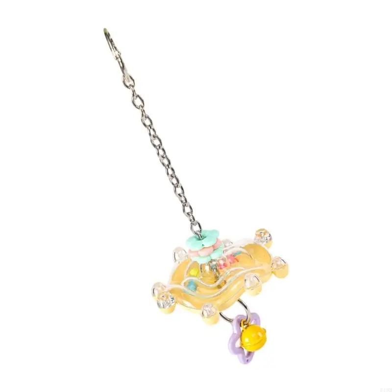 F19B Engaging Windmill Rattle Ball Toy for Parrots Promotes Natural Pecking and Play Behavior