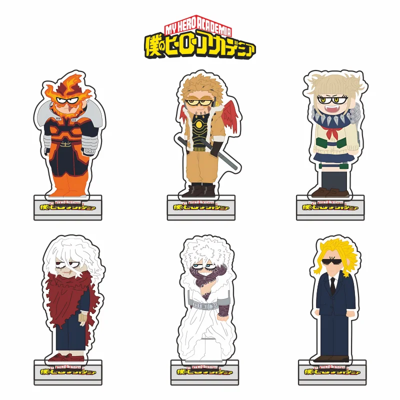 Figura de anime de My Hero Academia: Endeavor, Hawks, Himiko Toga, Tomura Shigaraki, Dabi, All Might. Ideal como regalo para el escritorio, soporte de acrílico y llavero.
