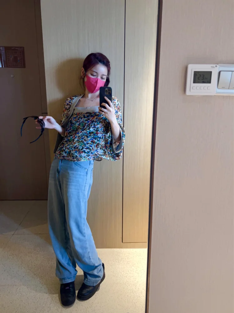 

Улучшенный костюм Тан в стиле шинуазри, женская футболка Easycan French Woven Hover, летняя свободная посадка, шелковая футболка с креативным узором...