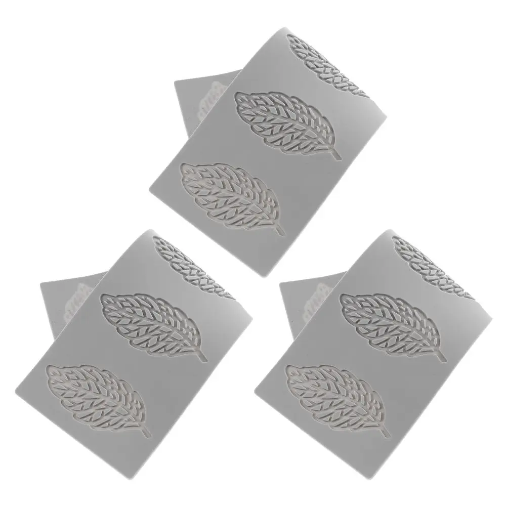 3Pcs Leaf Silicone Mold Precise Texture Tree Leaves Fondant Mold Cake Decoration Chocolate Jelly Baking Cupcake Topper Candy