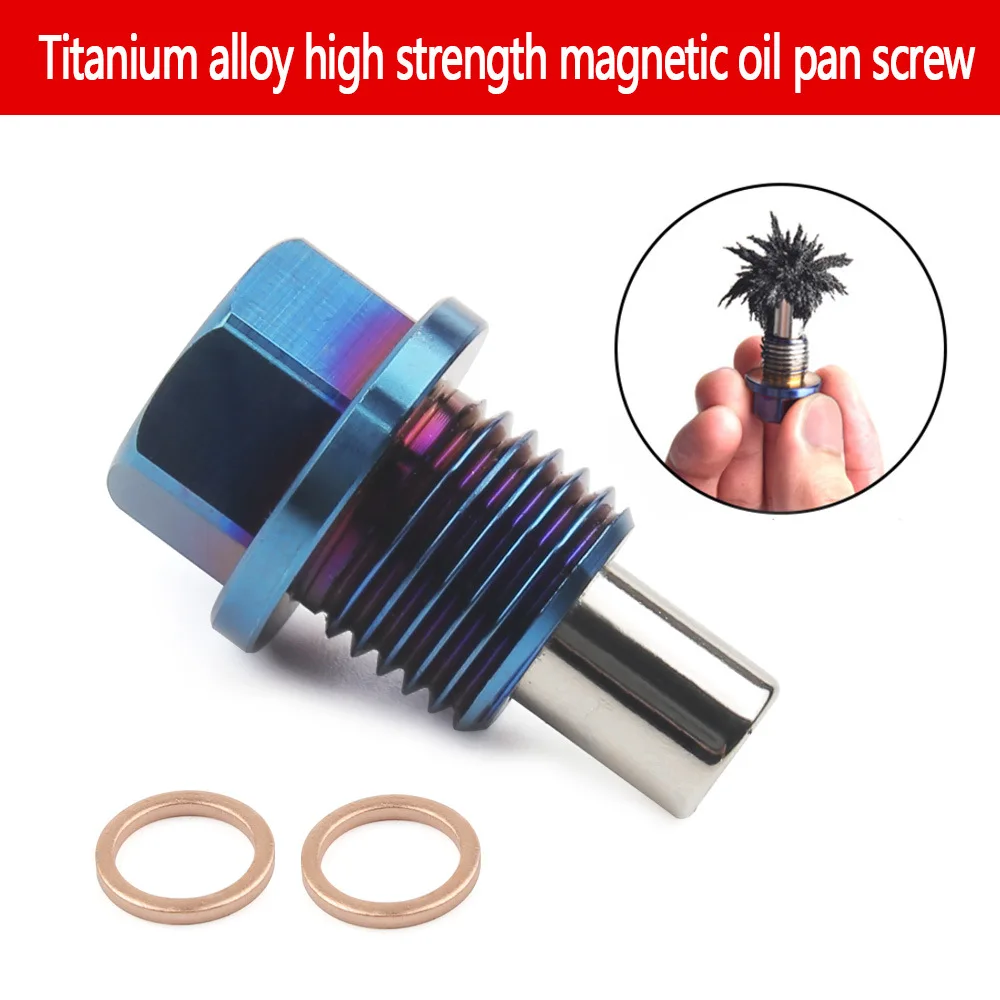 High strength titanium all Strong Magnetic Oil Pan Universal Plug Suction Iron Screw M12X1.25 M12X1.5 M12 X 1.75 M14X1.5 M16X1.5