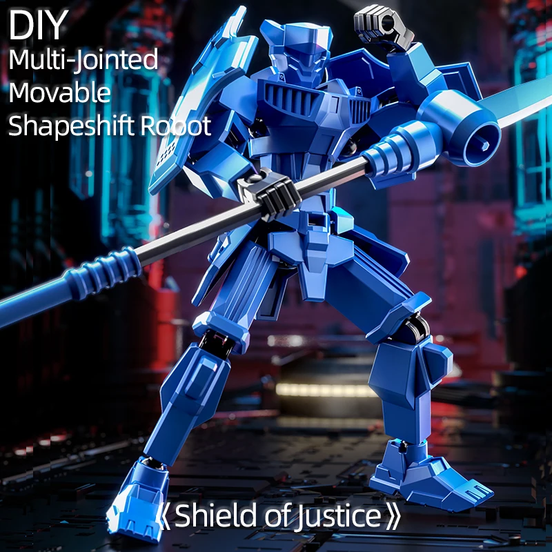 Multi-Jointed Movable Shapeshift Robot Warrior 3D Printed Knight Mannequin Dummy Toys Kids Adults Parent-children Games gifts