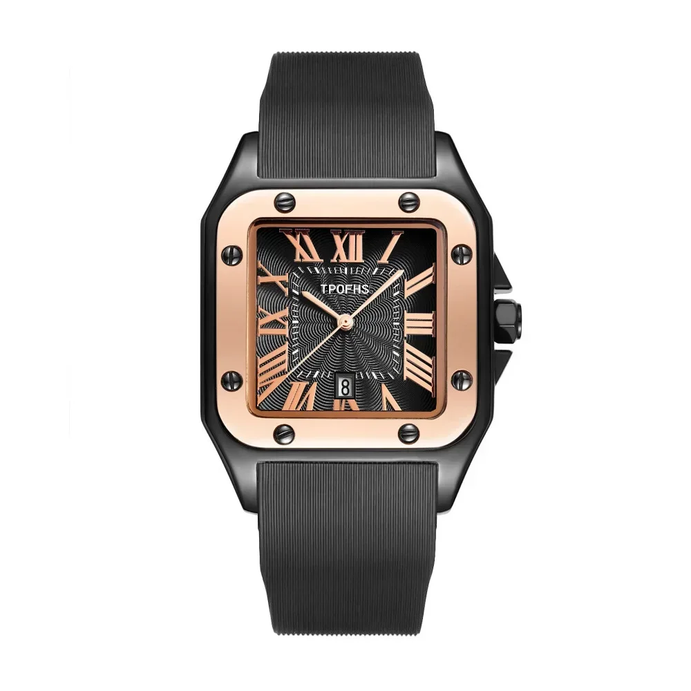 

Quartz Movement Roman Square Watches Fashion Wristwatch Ladies Rose Gold Watches Gift for Girlfriend Men Clock Female