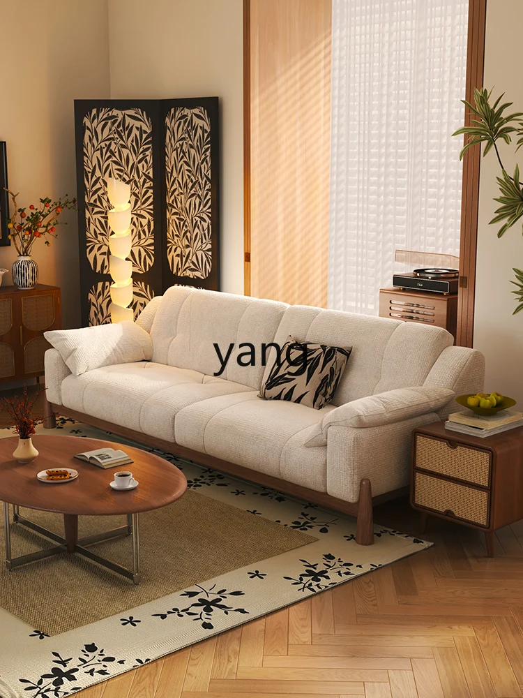 CX solid wood fabric sofa living room modern simple sofa light luxury advanced removable and washable