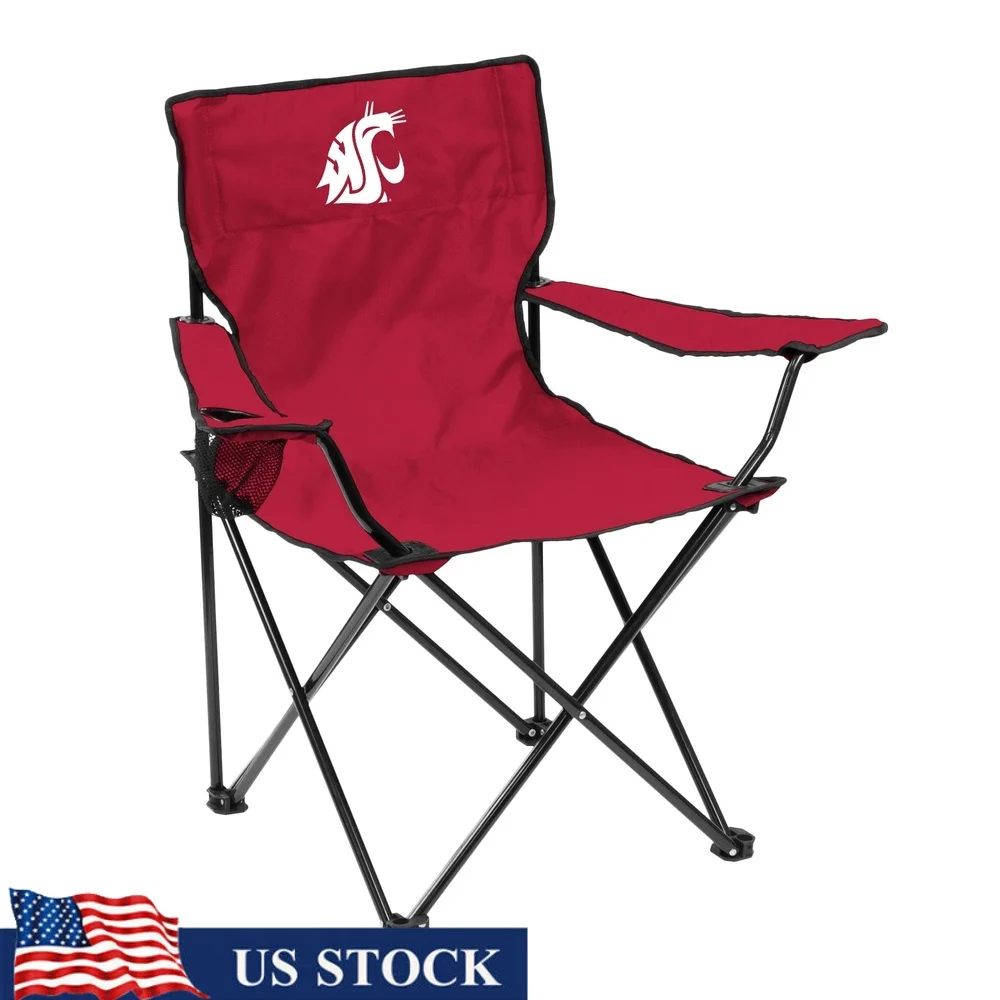 

Quad Chair with Adjustable Arm Supports and Mesh Cup Holder Durable Steel Frame Polyester Fabric Indoor Outdoor Use