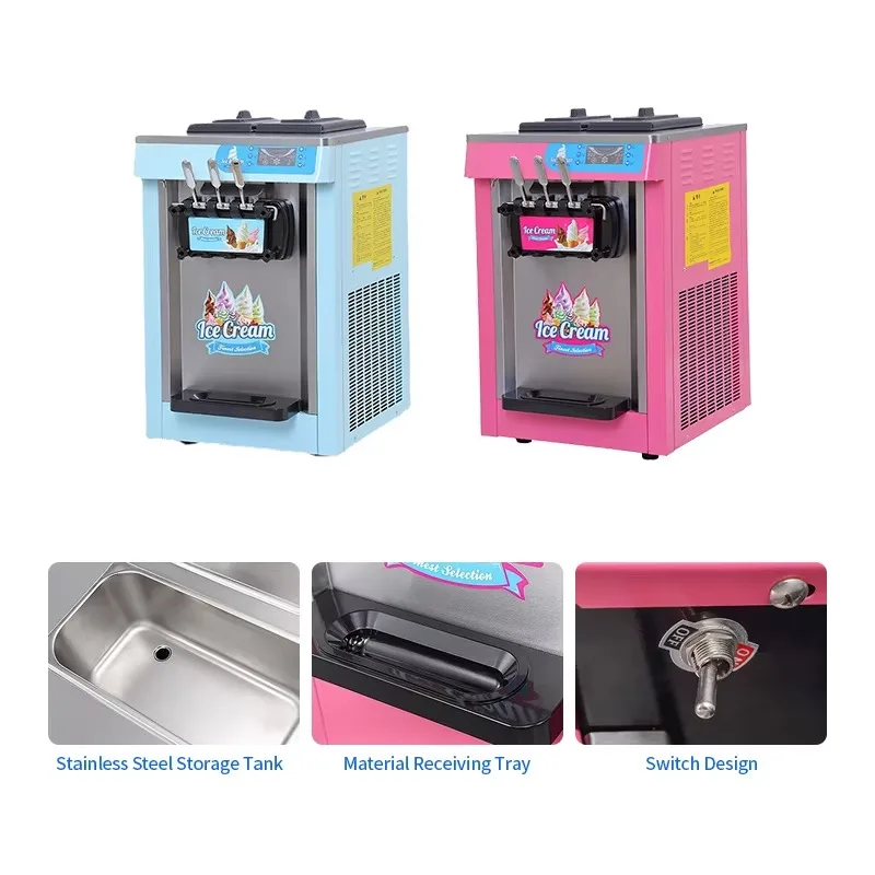 Professional Grade Ice Cream Maker in Stainless Steel with 3 Aroma Choices Ice Cream Machine