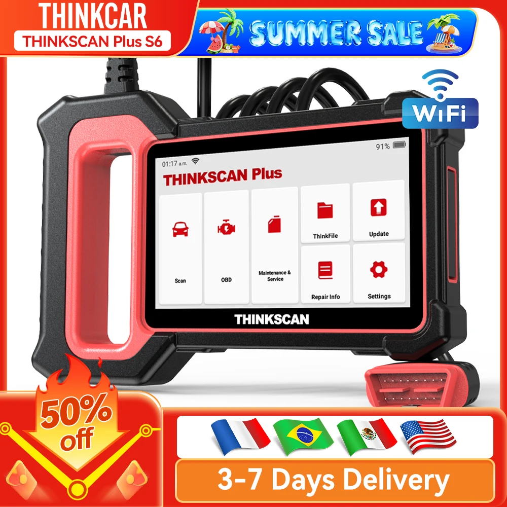 THINKCAR Thinkscan Plus S5 /S4/S6 /S7OBD2 Diagnostic Tool Car System Diagnosis Auto Code Reader Scanner Free Update