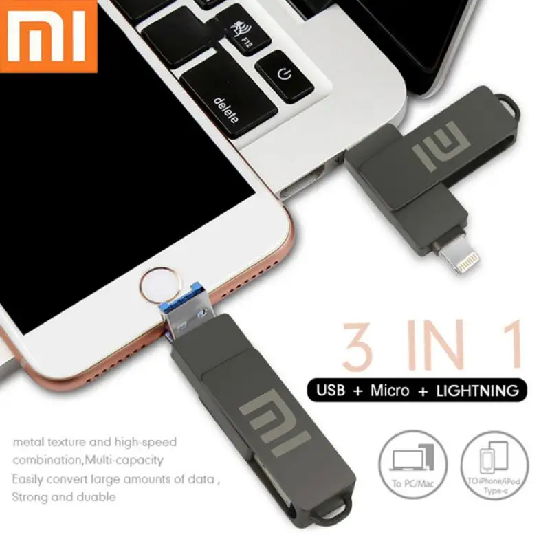 Xiaomi U Schijf 2Tb 1Tb 512Gb 256Gb 128Gb Usb 3.1 Type-C Interface Mobiele Telefoon Computer Wederzijdse Transmissie Draagbaar Usb-Geheugen