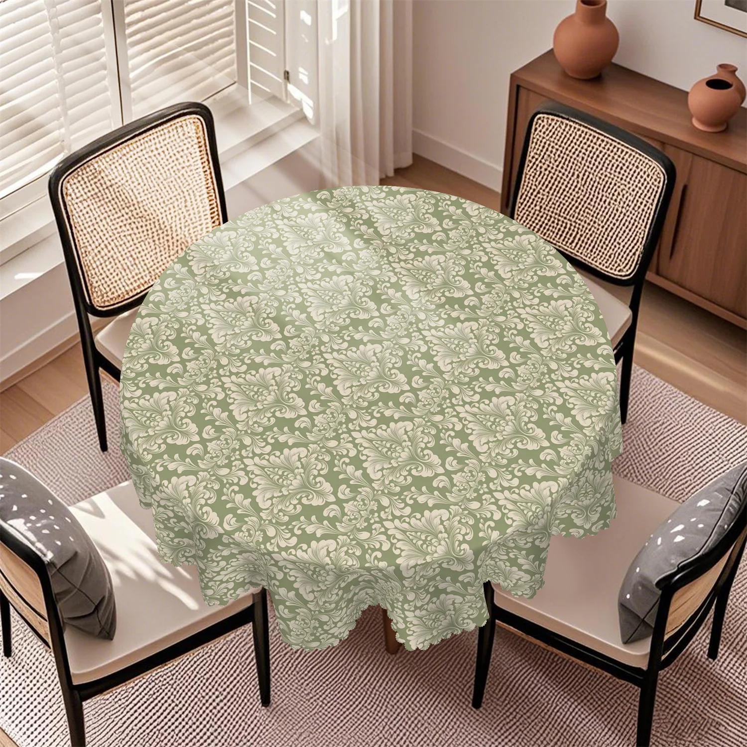 Lace swirl pattern seasonal tablecloth, 1 pack, suitable for indoor and outdoor furniture and party decoration