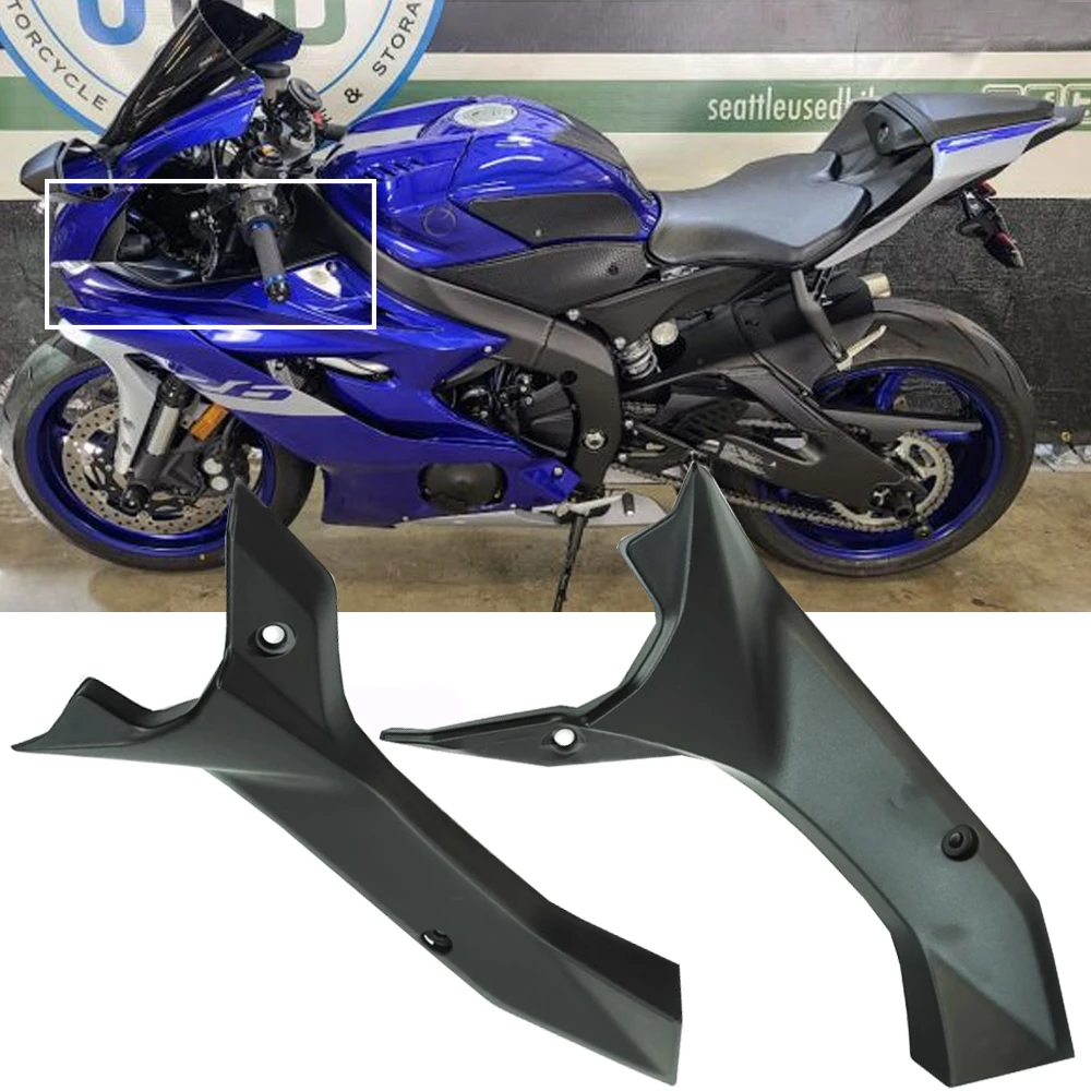 

Motorcycle Frame Side Panel Air Duct Cover Intake Fairing Insert Cowl Part for Yamaha YZF R6 2017 18 2019 2020 YZFR6 Accessories