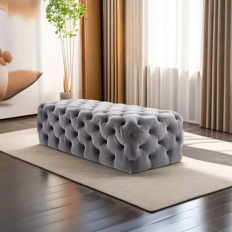 Shoe Clothing Light Luxury Long Sofa Shoe Changing Stools Living Room Furniture Store Ottomans Bedroom Footrest Bed End Bench