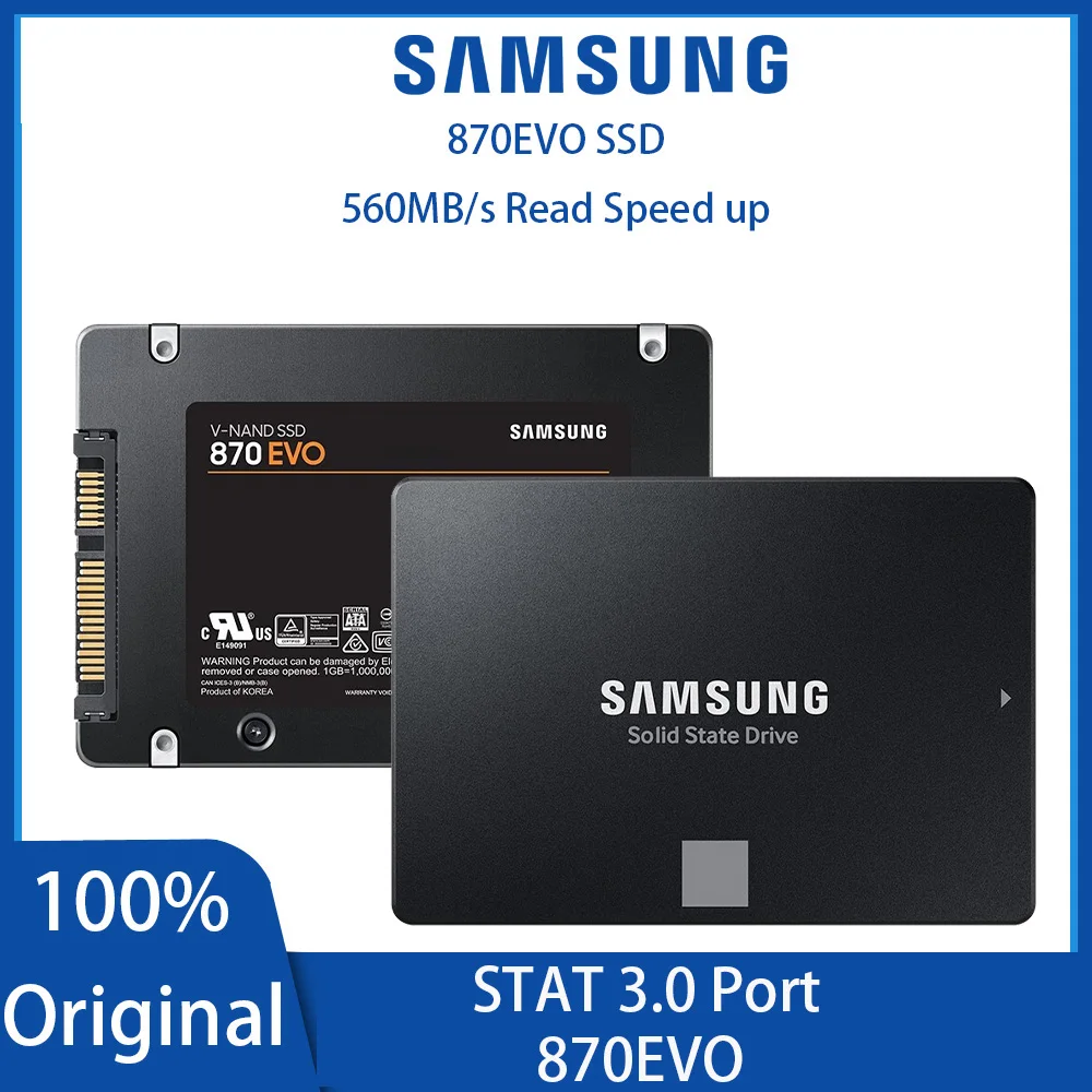 870Evo SAMSUNG 2.5'' SATAIII SSD sata  4T 2T 1T 500GB 250GB Internal Solid State Drive Storage Disk For Desktop or Laptop