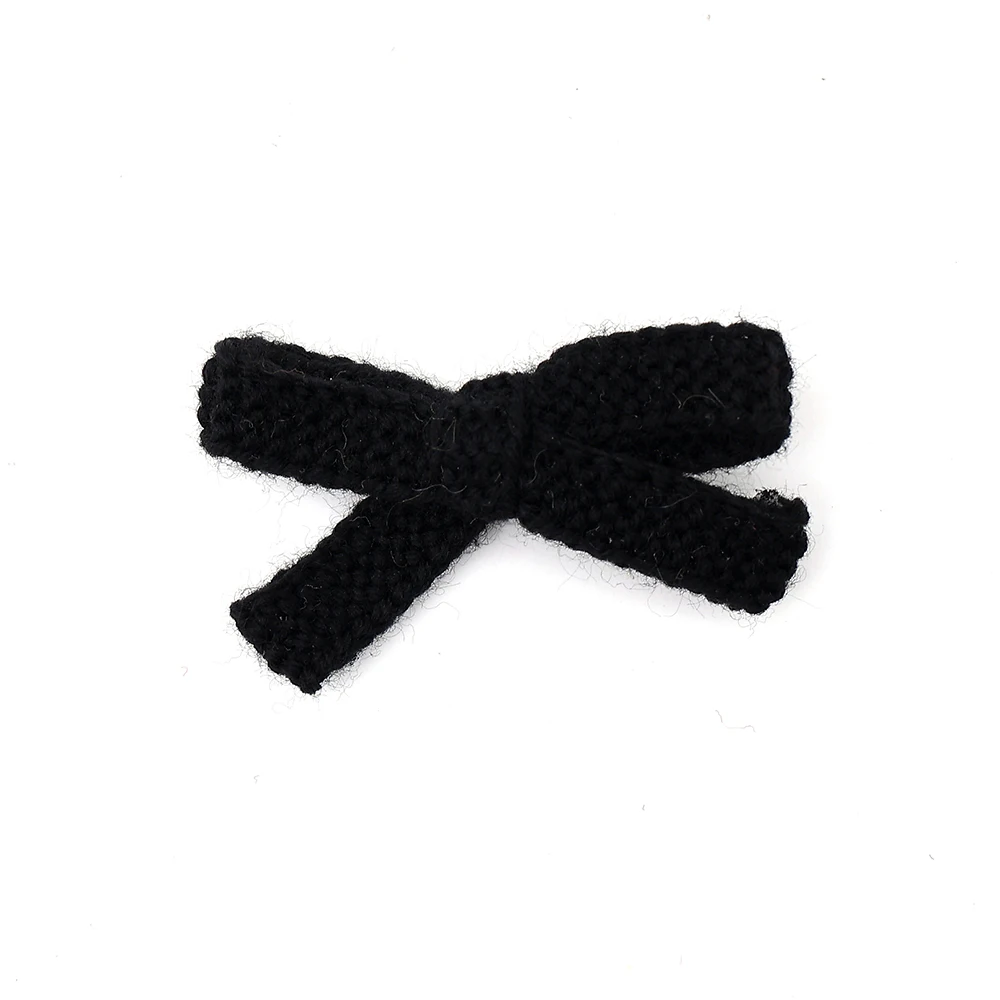 A19 001F Wool Knit Hair Bows Cute Hairpins Girls duckbilled Hair Clips Barrettes Solid Clip Kids Headband Fashion HairAccessori