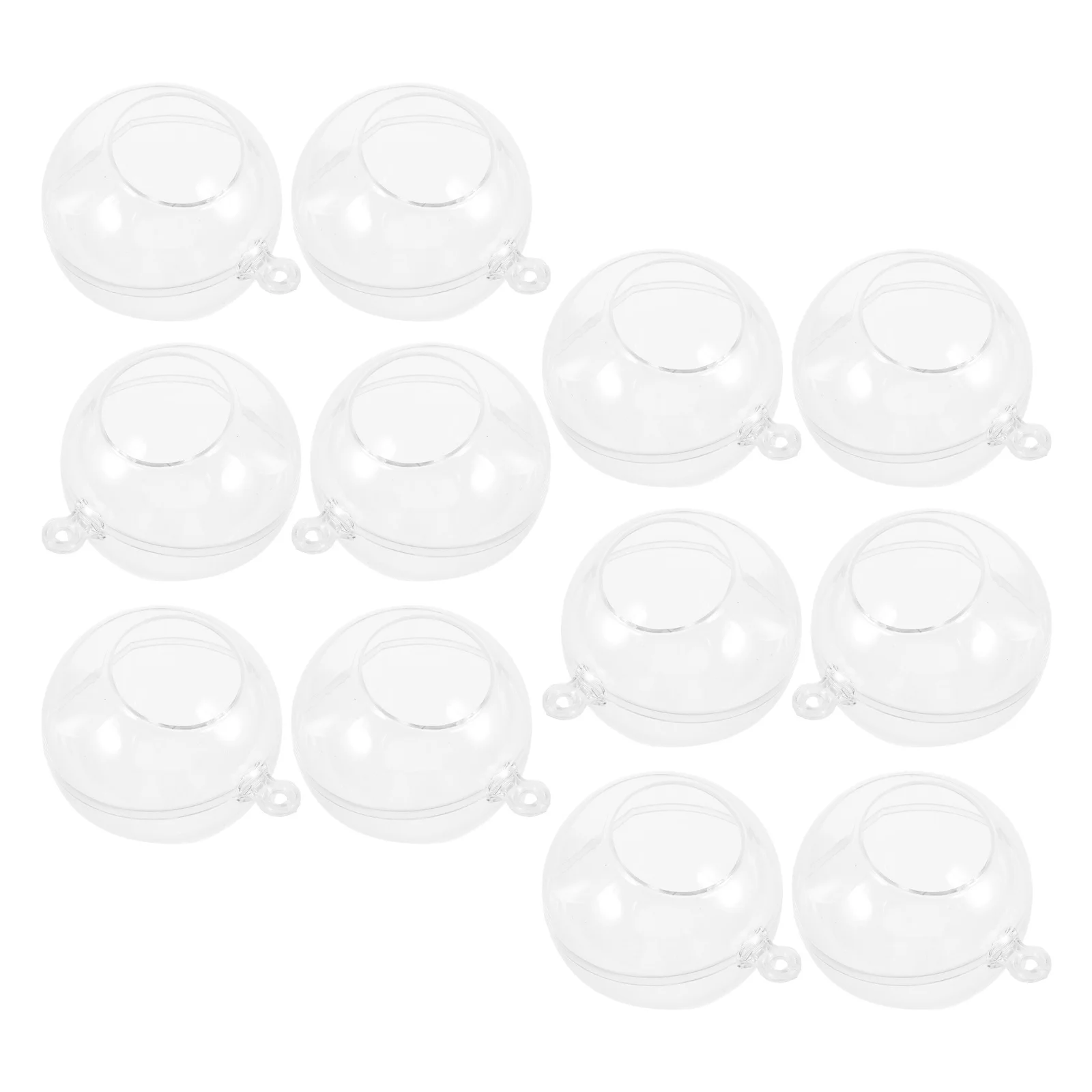 

Christmas Tree Hanging Ball 12pcs Set Transparent Ornaments Xmas Decor Fillable Pendant Bauble for Home Holiday New Year