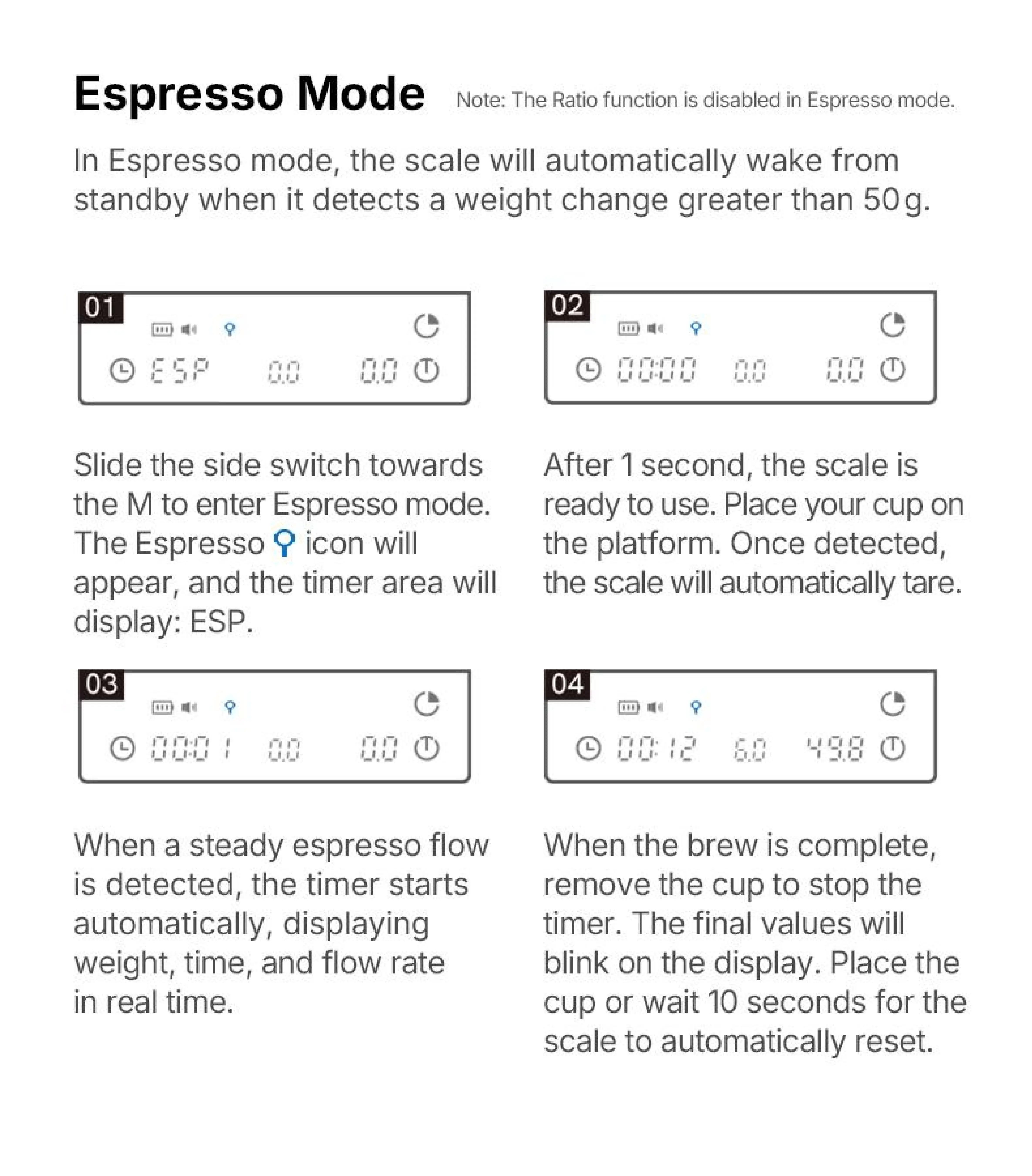 TIMEMORE Black Mirror Basic 3 Kaffeewaage Küchenwaage Digitale Waage Mini-Wiegeplattform Schlanker Intelligenter Leichtgewicht – Detail 28
