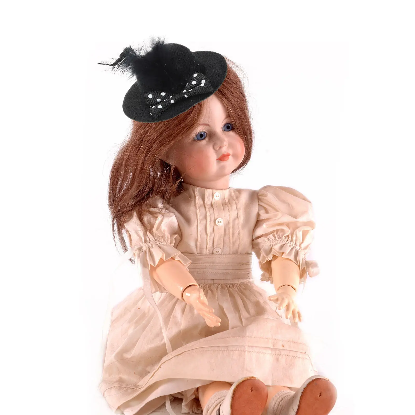 

Набор из 4 мини-шляпок: аксессуары, маленькие сетчатые шляпки простого дизайна для рукоделия, костюмов для чаепития, поделок для детей