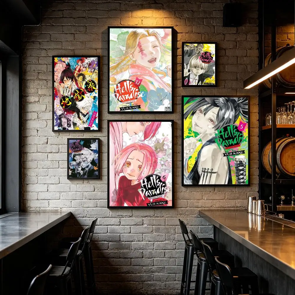 Hells P-Paradise Anime-Poster HD Wandaufkleber für Zuhause, Flur, Wohnzimmer, Schlafzimmer, Bar, Büro, Dekor, Kunstdrucke