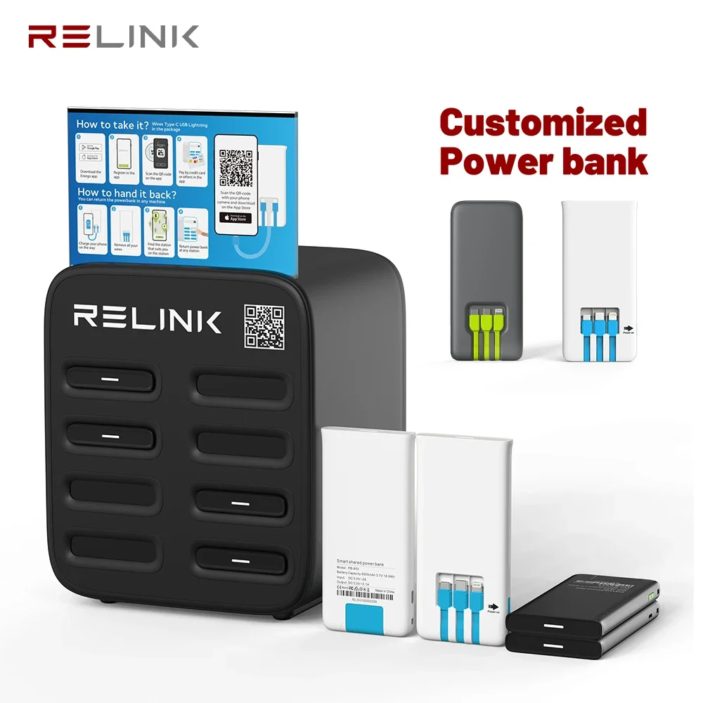 ขายร้อน 4G Wifi แบ่งปัน Power Bank สถานีเช่า 8 ช่อง Power Banks Power Station สําหรับโรงแรมร้านอาหารโรงพยาบาลบาร์