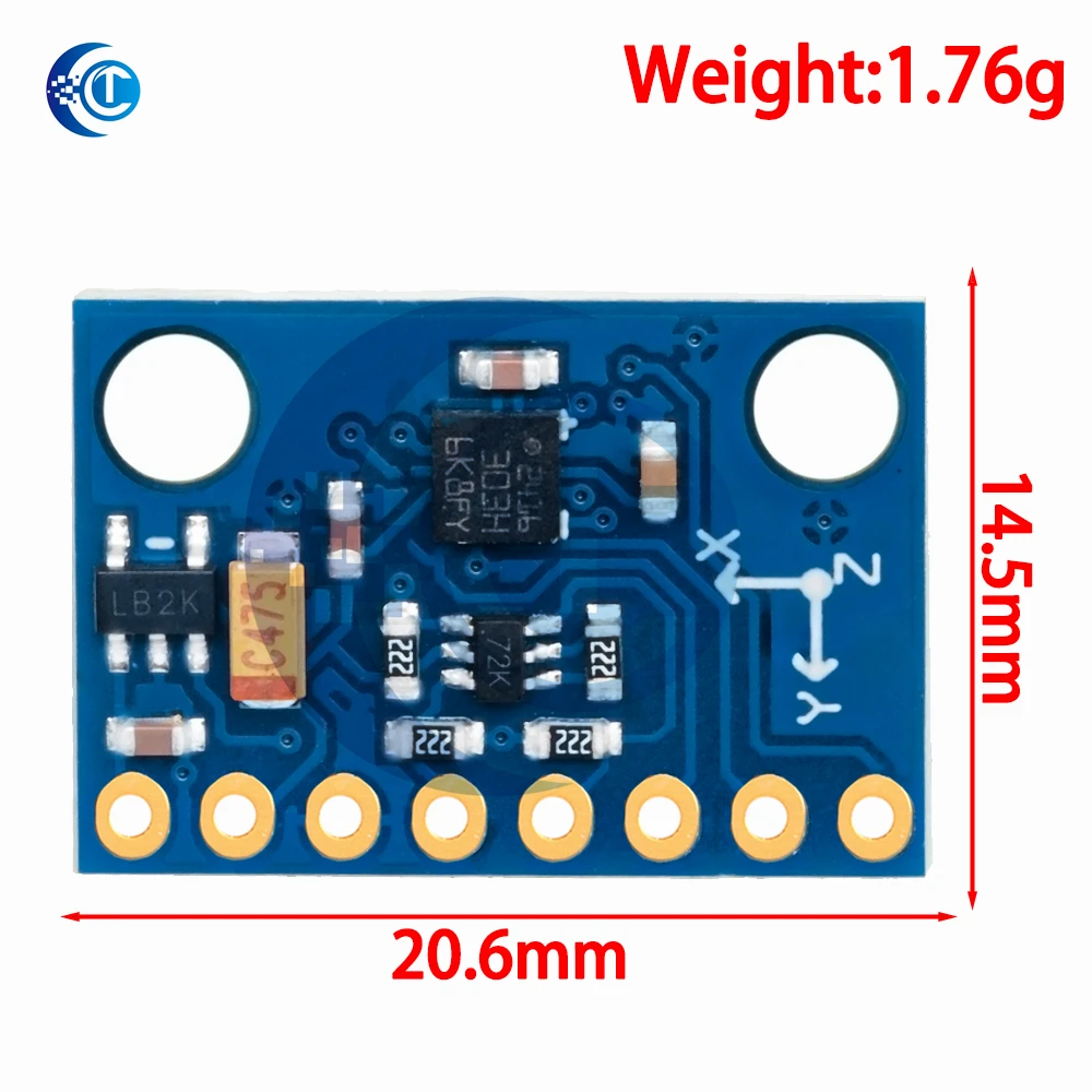 1PCS   GY-511 LSM303DLHC Module E-Compass 3 Axis Accelerometer + 3 Axis Magnetometer Module Sensor for Arduino