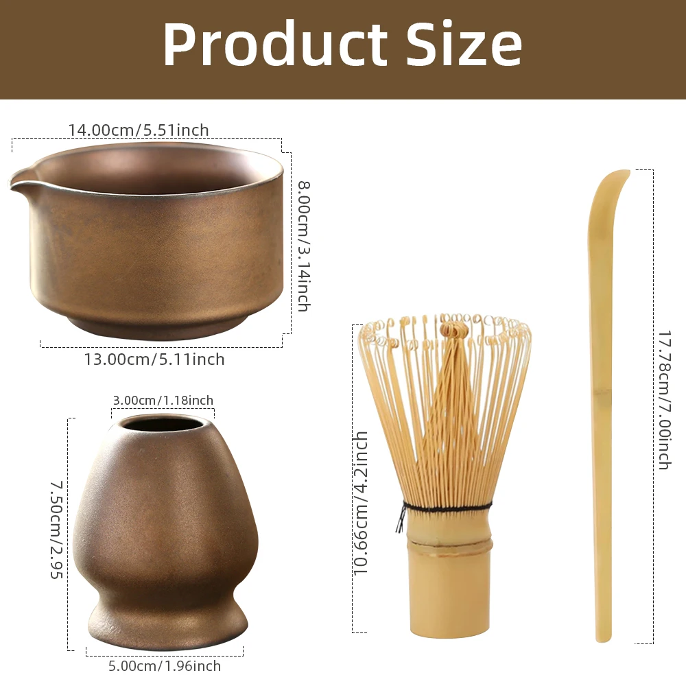 4 STUKS Japanse Matcha Theeservies Veilige Bamboe Garde Theelepel Theesets Indoor Drank Winkel Thee maken Gereedschap Accessoires
