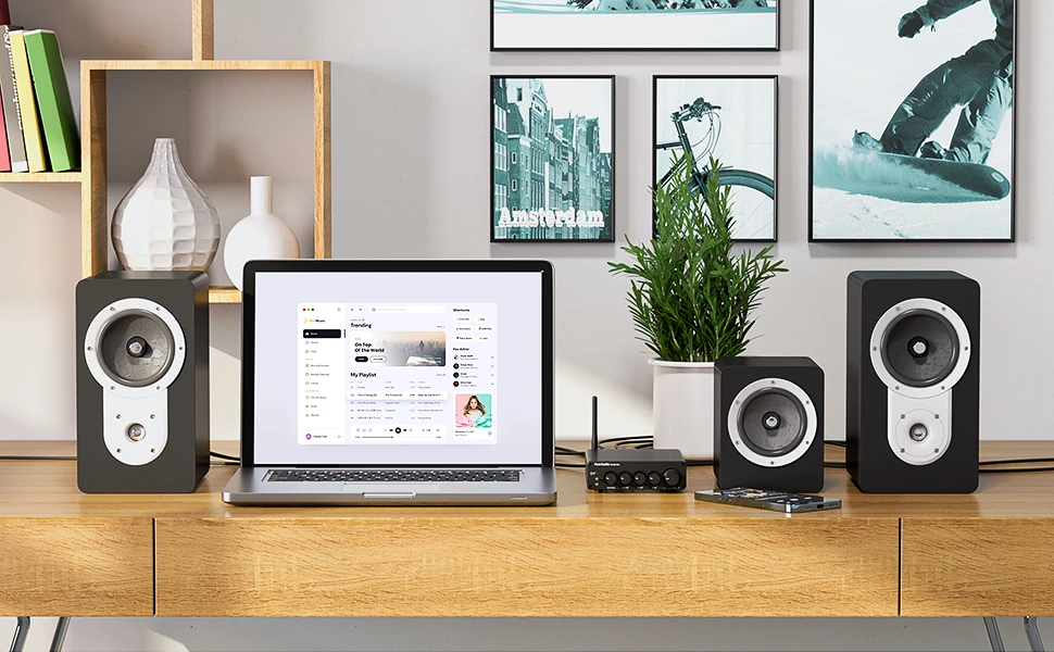 Fosi Audio BT30D PRO Bluetooth サウンドパワーアンプ 2.1 チャンネル