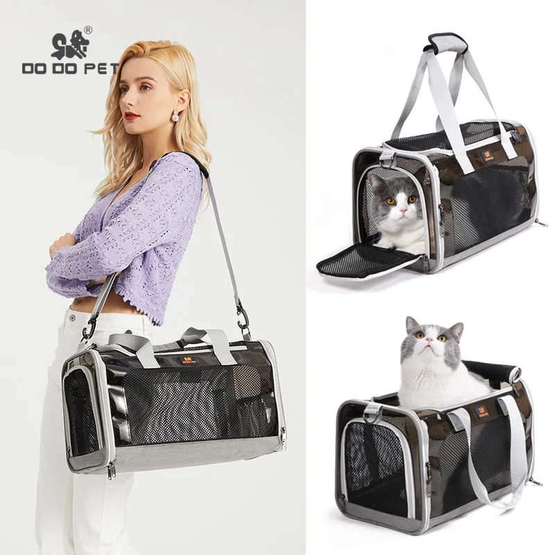 

DODOPET Cat Out Carrying Bag Dog Large Hand Carry Breathable Bag Transparent Diagonal Bag Sterilization Handbag