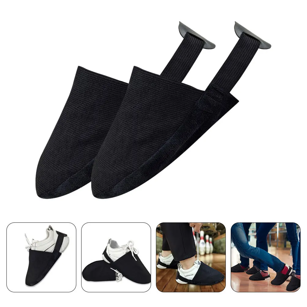 

1 Pair Bowling Shoe Cover Lightweight Portable Slider Protector Moisture Gum Food Elastic Shoes Protector Sliding Mat Sports