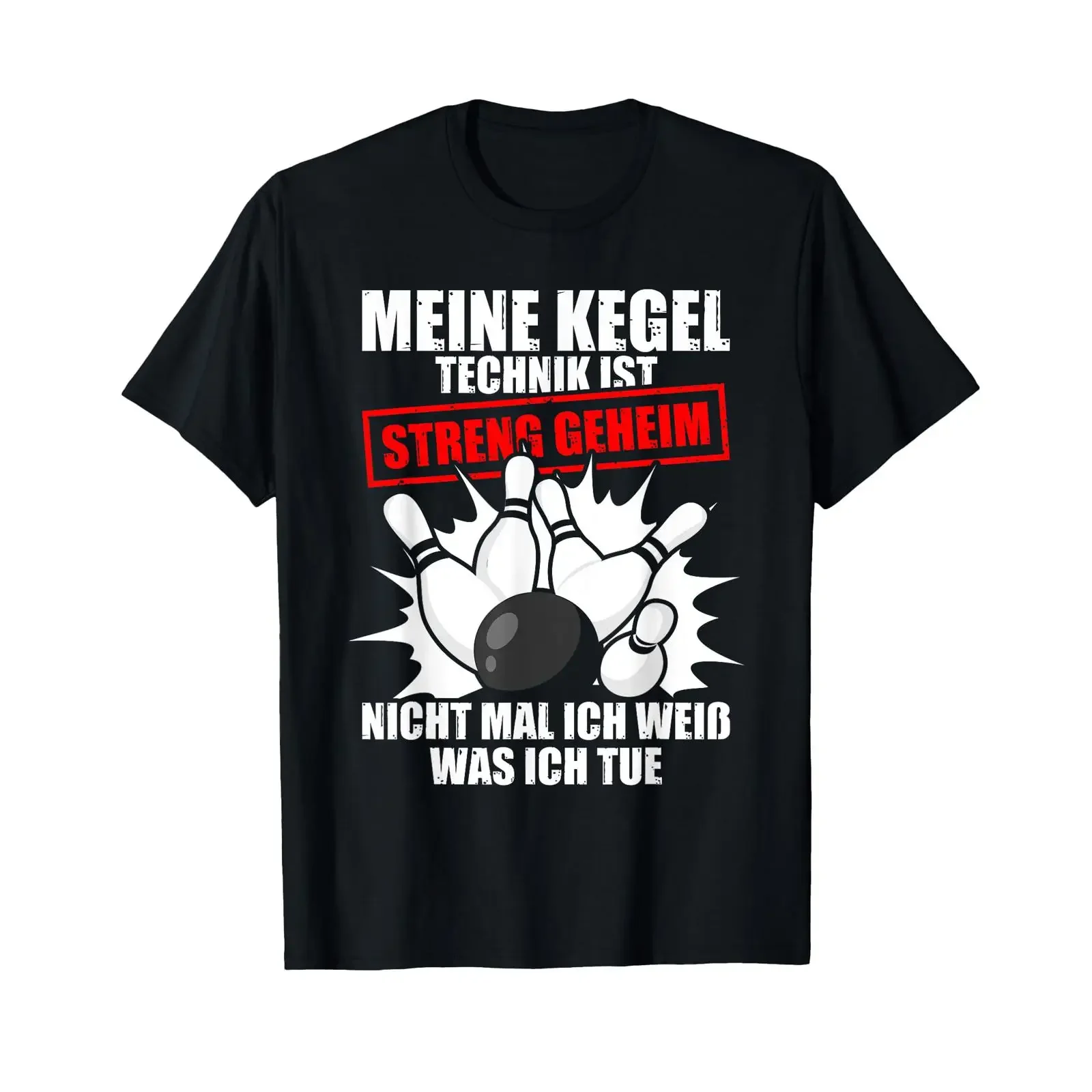 T Shirt with German Text Meine Kegel Technic vintage Washed Versatile streetwear homme Breathable Comfortable designer clothes
