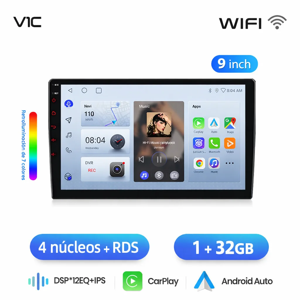 Junsun Radio Voz AI para Seat Leon MK3 2012 2013-2020 CarPlay inal Privatbrico Android Auto autoradio 2DIN con Bluetooth DAB + GPS RDS - afbeelding 1